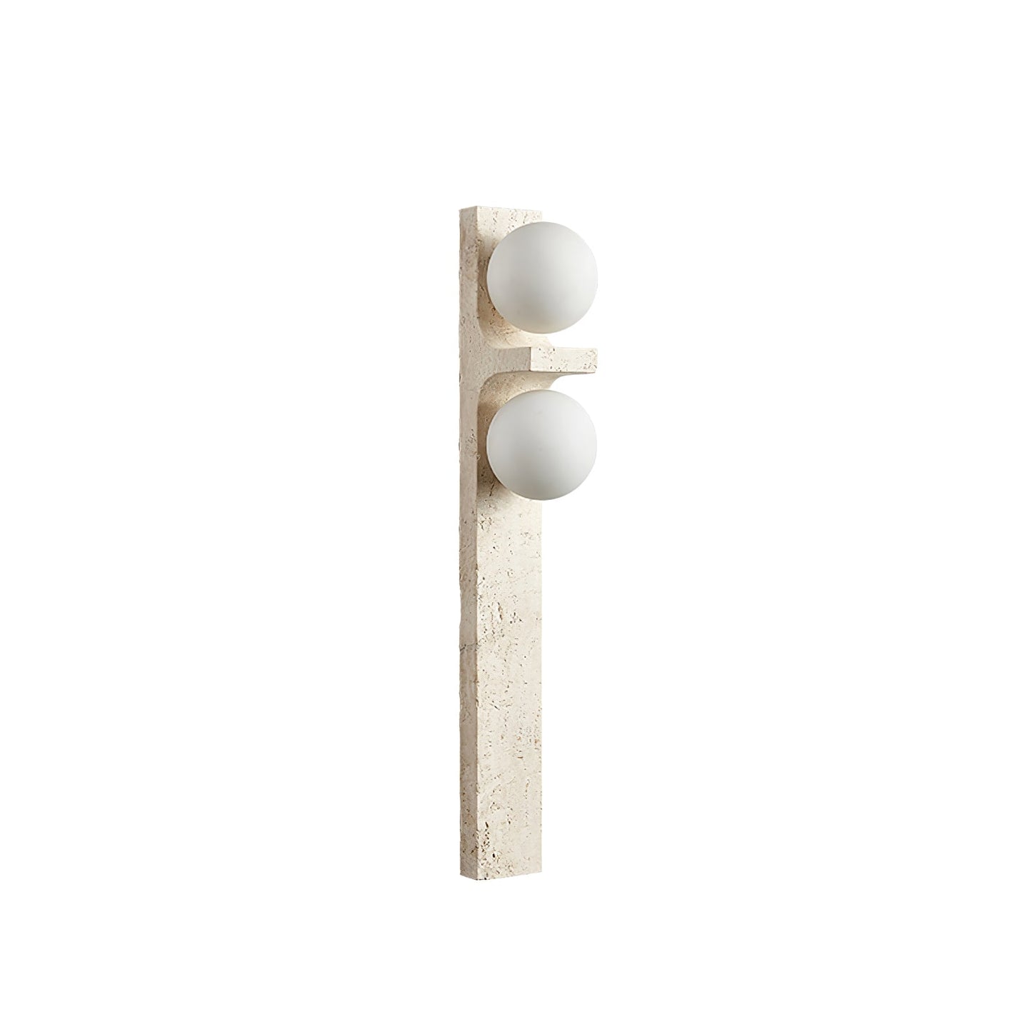 Asymmetrical Travertine Wall Sconce - Elegant Design & Soft Ambient Li