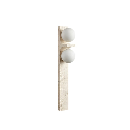 Asymmetrical Travertine Wall Sconce - Elegant Design & Soft Ambient Li
