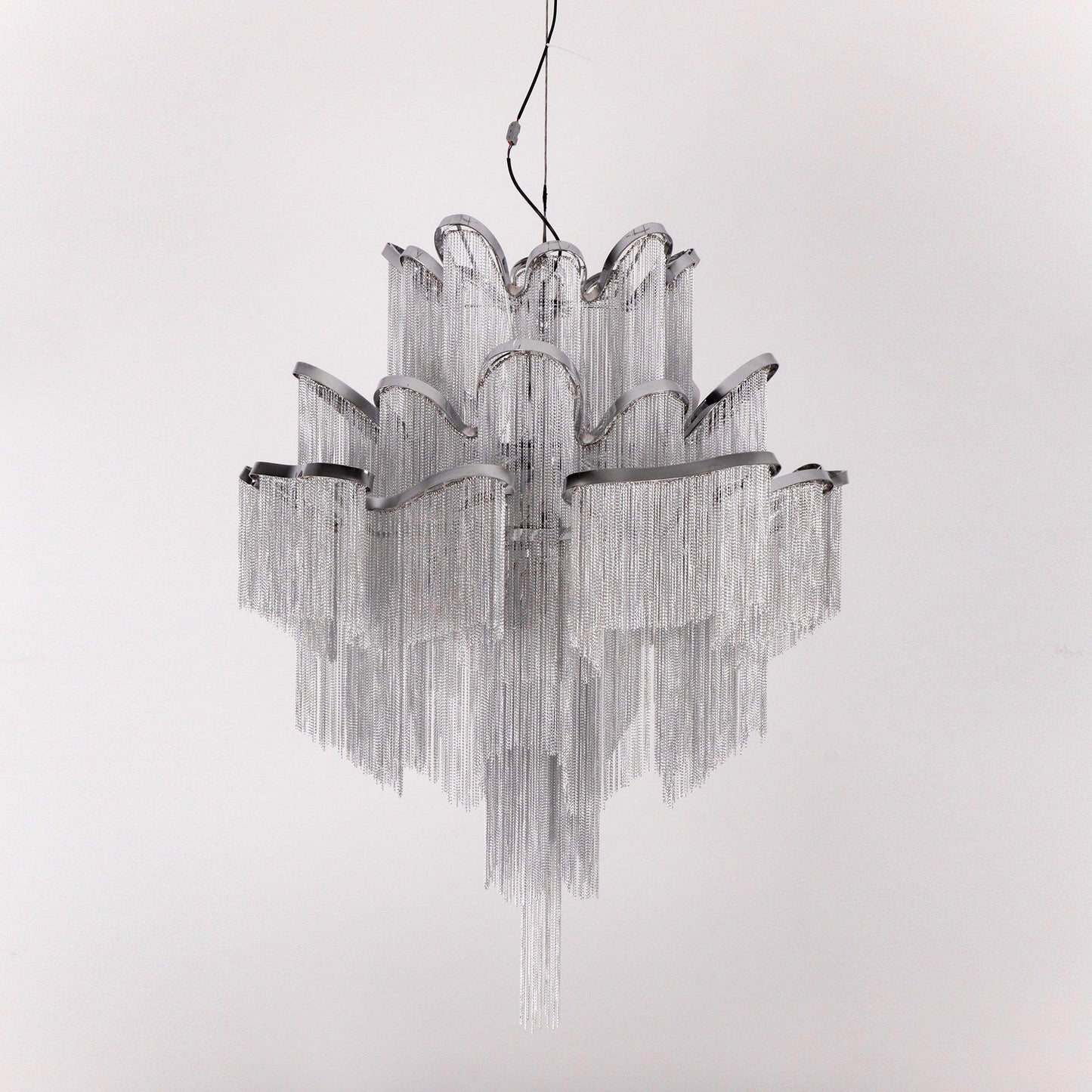 Stream Chain Chandelier - Modern Design with Adjustable Length & LED L