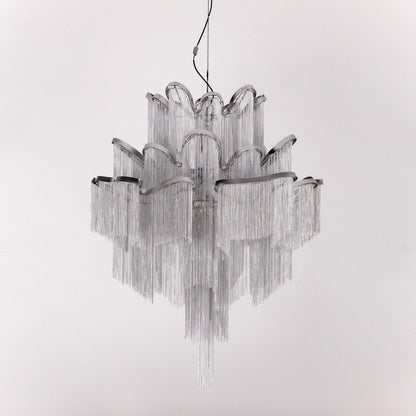 Stream Chain Chandelier - Modern Design with Adjustable Length & LED L