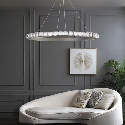 Aura Ring Chandelier - Adjustable Brightness & Modern Design