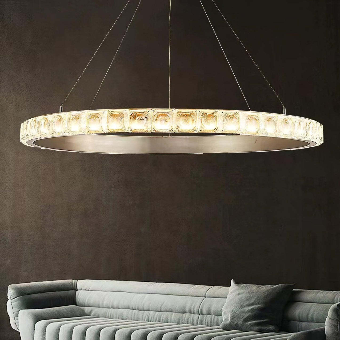 Aura Ring Chandelier - Adjustable Brightness & Modern Design