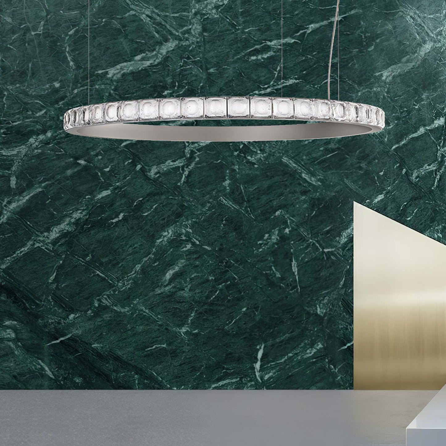 Aura Ring Chandelier - Adjustable Brightness & Modern Design