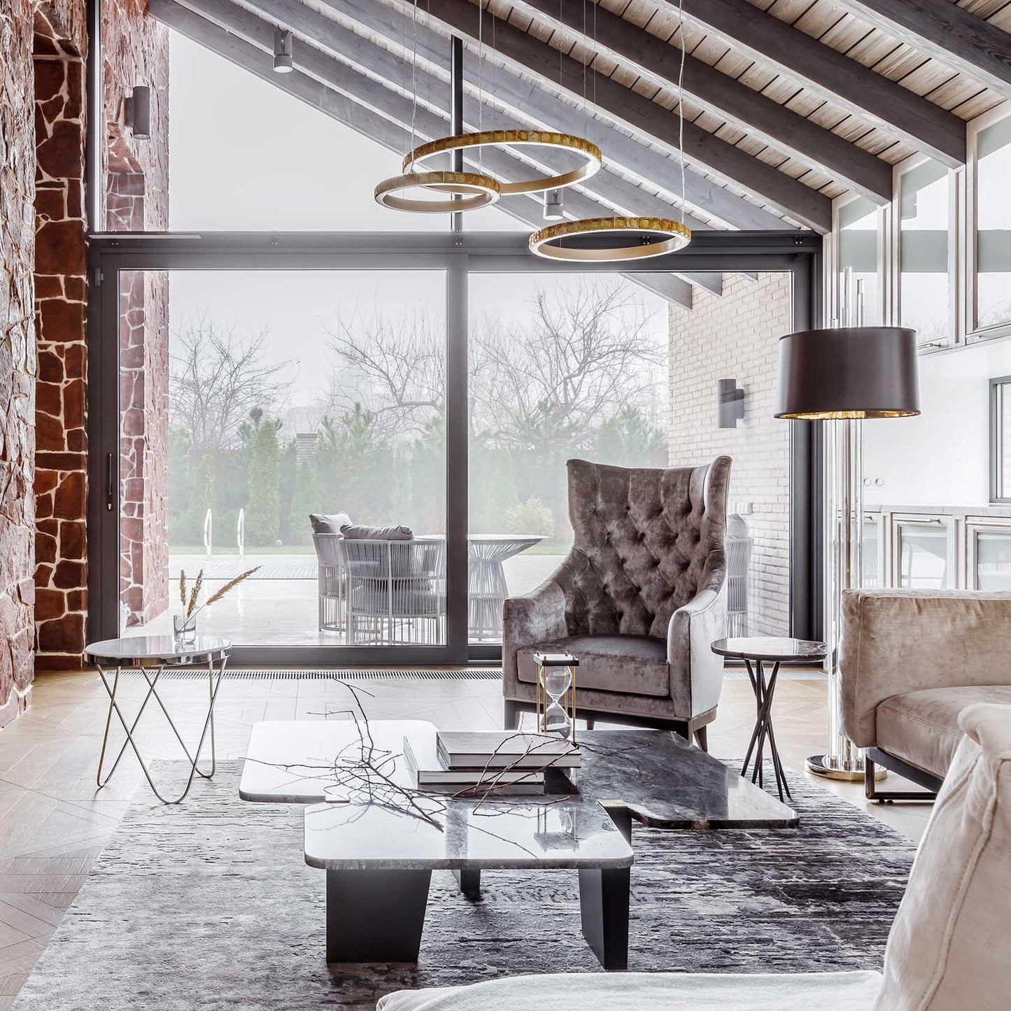 Aura Ring Chandelier - Adjustable Brightness & Modern Design