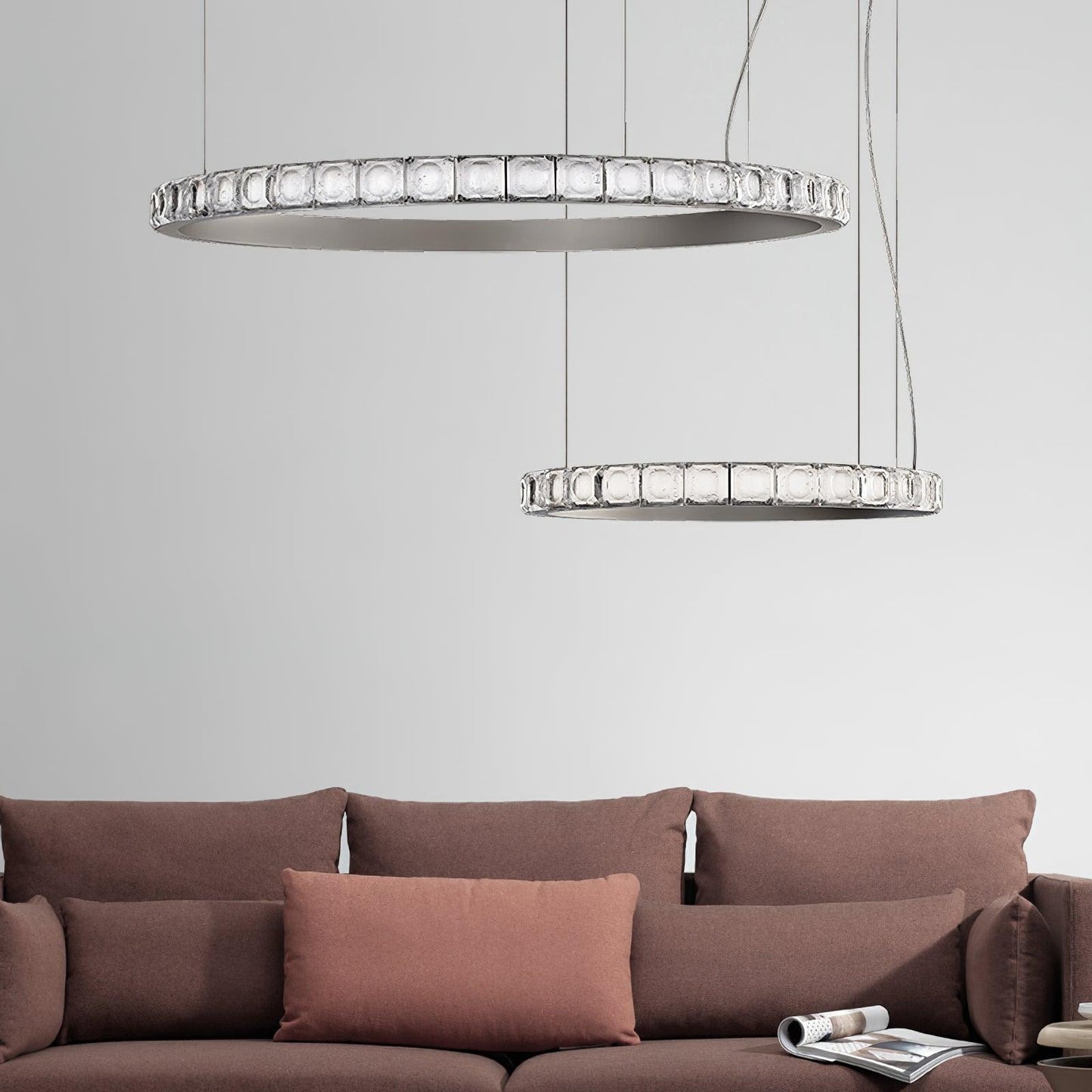 Aura Ring Chandelier - Adjustable Brightness & Modern Design