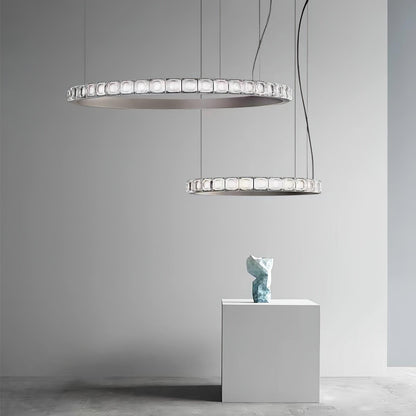 Aura Ring Chandelier - Adjustable Brightness & Modern Design