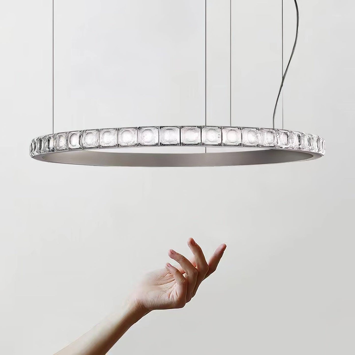 Aura Ring Chandelier - Adjustable Brightness & Modern Design