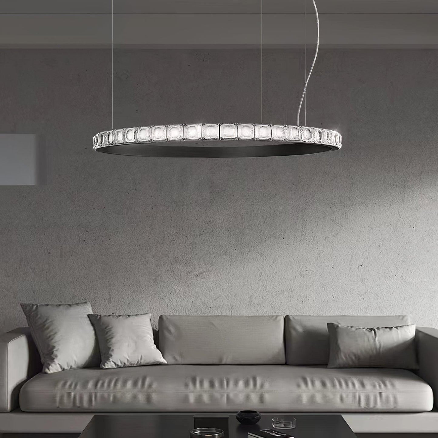 Aura Ring Chandelier - Adjustable Brightness & Modern Design