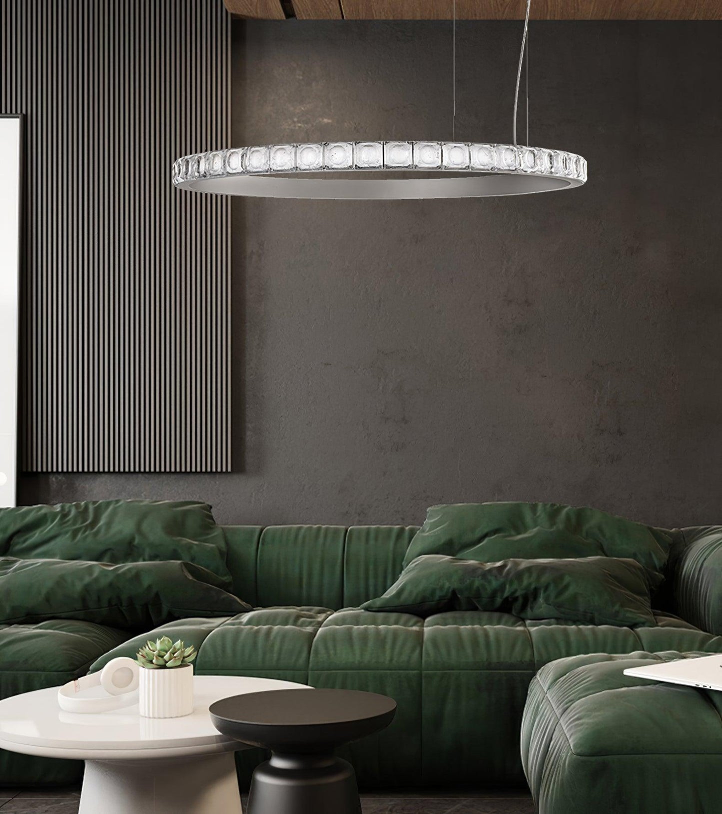 Aura Ring Chandelier - Adjustable Brightness & Modern Design