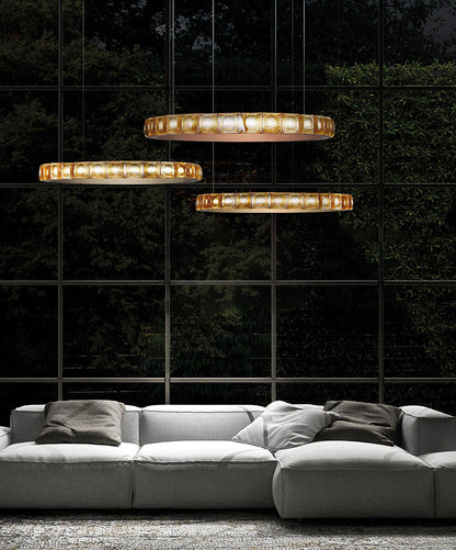 Aura Ring Chandelier - Adjustable Brightness & Modern Design