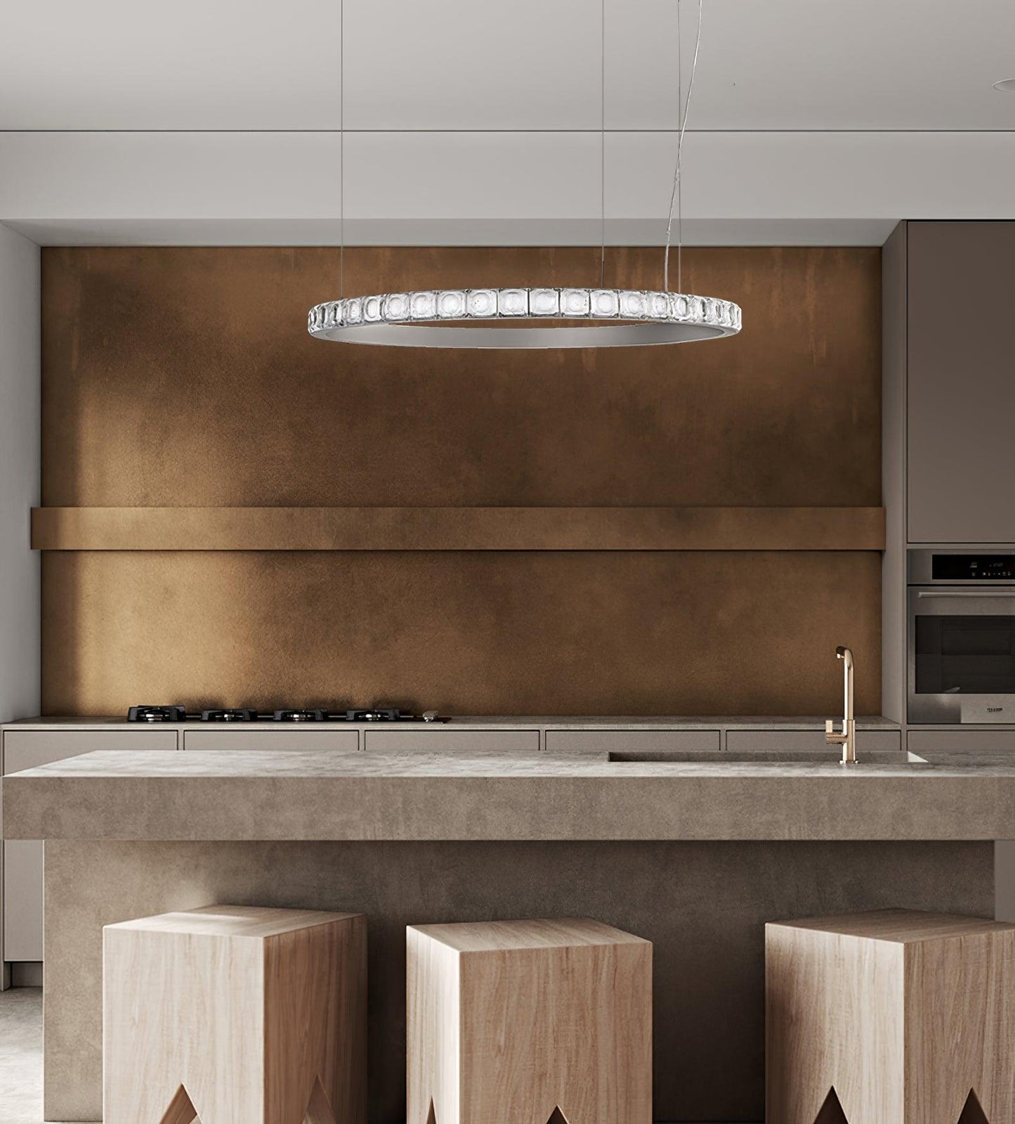 Aura Ring Chandelier - Adjustable Brightness & Modern Design