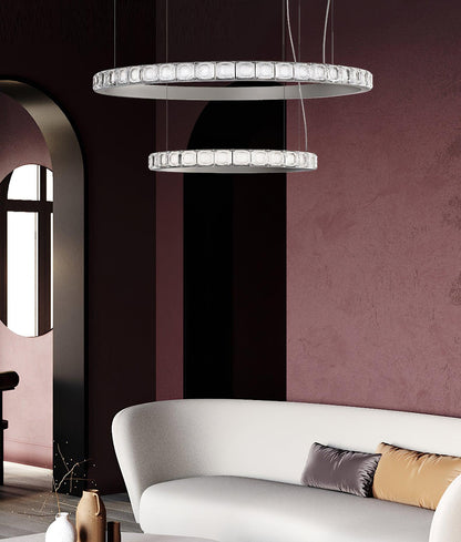Aura Ring Chandelier - Adjustable Brightness & Modern Design