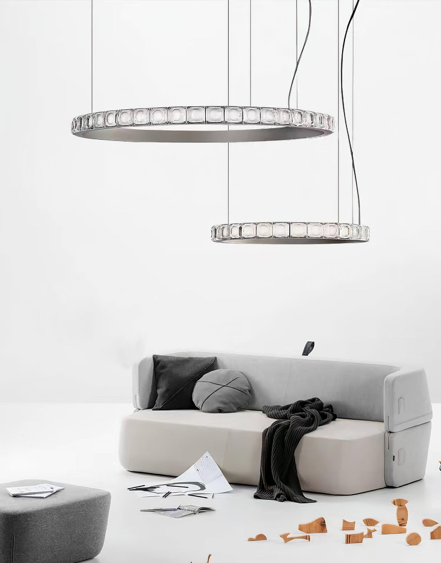 Aura Ring Chandelier - Adjustable Brightness & Modern Design