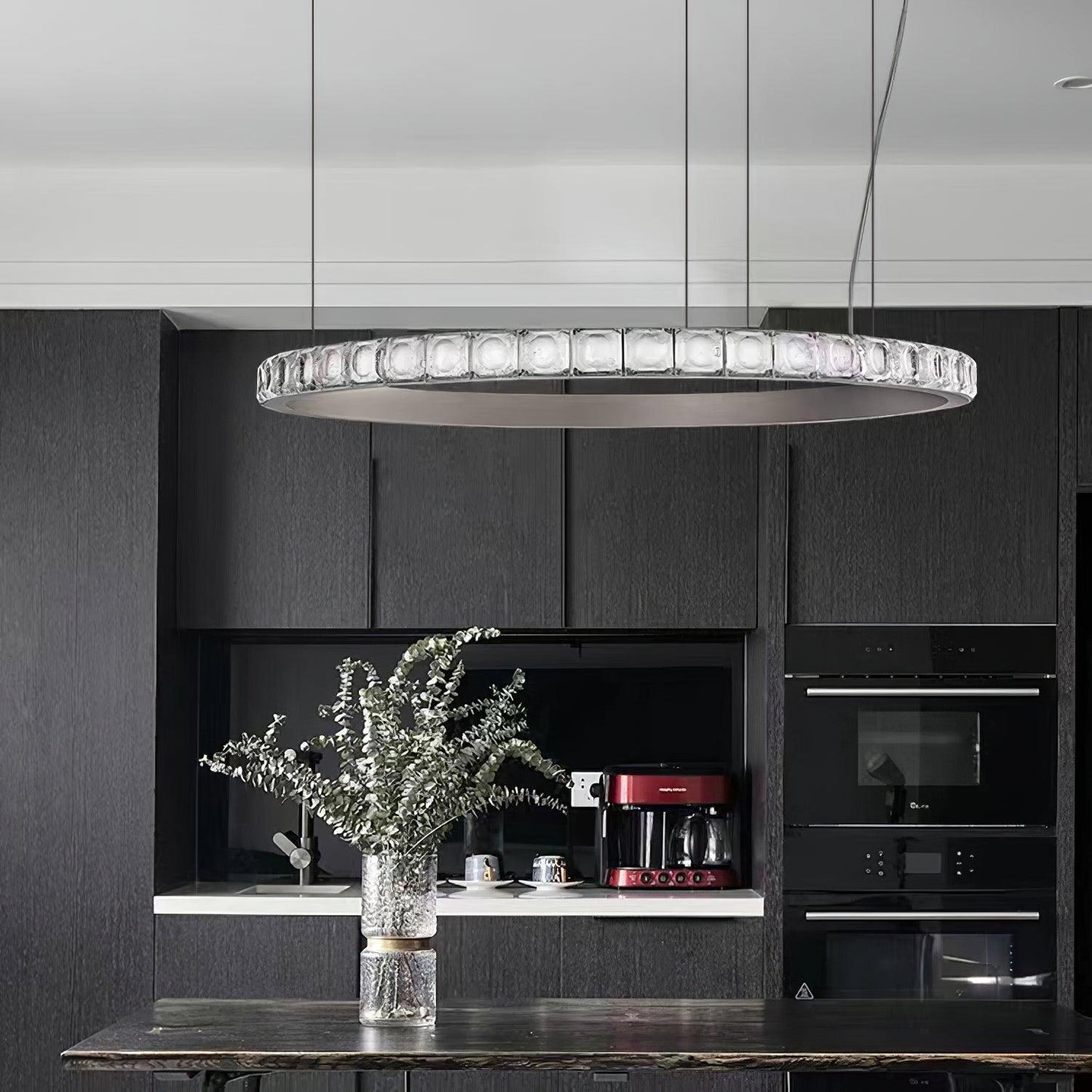 Aura Ring Chandelier - Adjustable Brightness & Modern Design