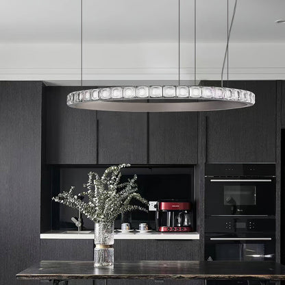 Aura Ring Chandelier - Adjustable Brightness & Modern Design