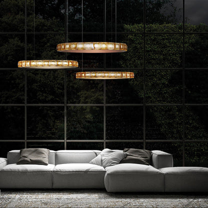 Aura Ring Chandelier - Adjustable Brightness & Modern Design