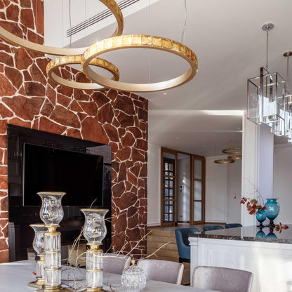Aura Ring Chandelier - Adjustable Brightness & Modern Design