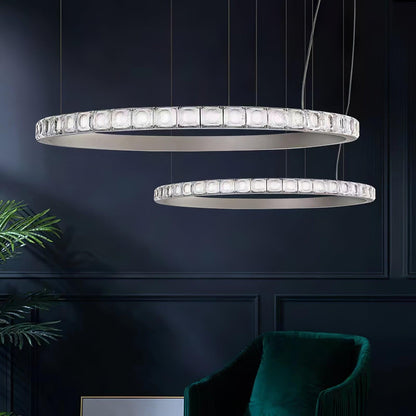 Aura Ring Chandelier - Adjustable Brightness & Modern Design