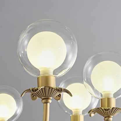 Aureate Radiance Glass Chandelier - Elegant Design, Adjustable Height