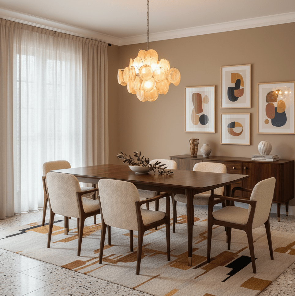 Aurelia Apricot Glass Chandelier - Elegant Design, Adjustable Height