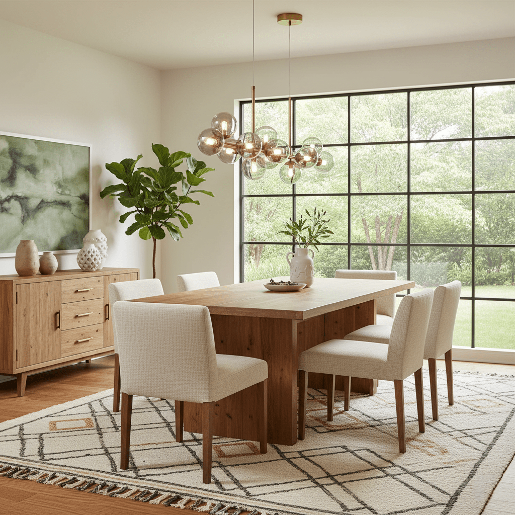 Aurelia Globe Chandelier - Modern Design with Adjustable Height & LED
