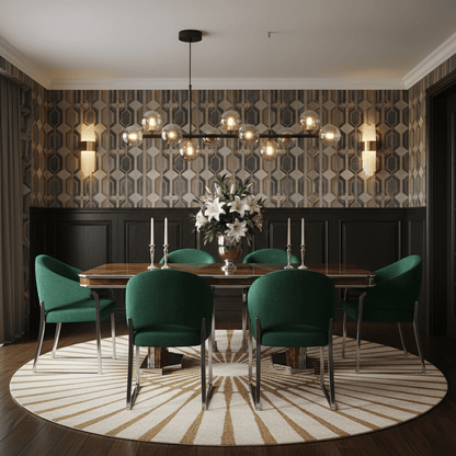 Aurelia Globe Chandelier - Modern Design with Adjustable Height & LED
