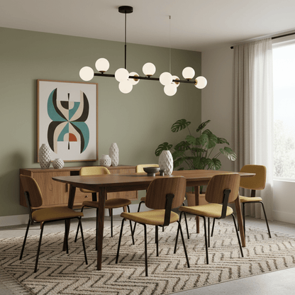 Aurelia Globe Chandelier - Modern Design with Adjustable Height & LED