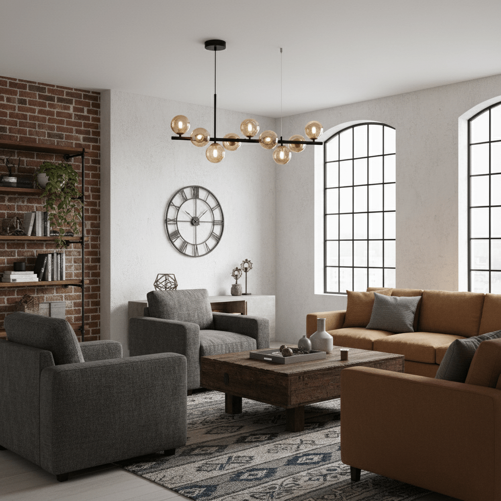 Aurelia Globe Chandelier - Modern Design with Adjustable Height & LED