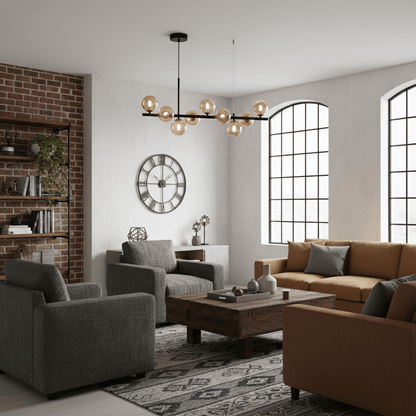 Aurelia Globe Chandelier - Modern Design with Adjustable Height & LED