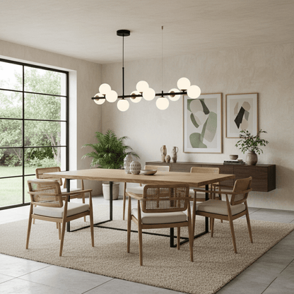 Aurelia Globe Chandelier - Modern Design with Adjustable Height & LED