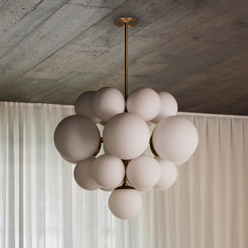 Aurelia Alabaster Cluster Chandelier - Elegant Design, Adjustable Heig