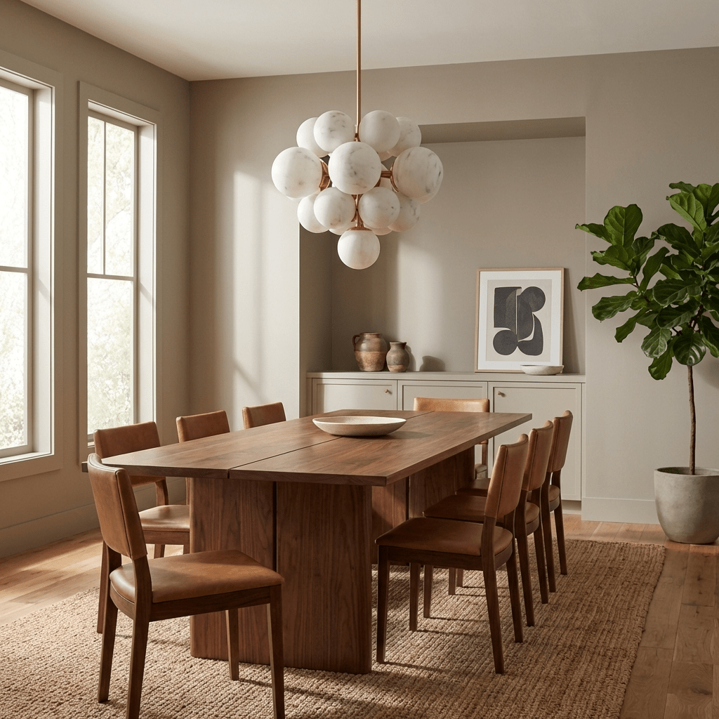 Aurelia Alabaster Cluster Chandelier - Elegant Design, Adjustable Heig