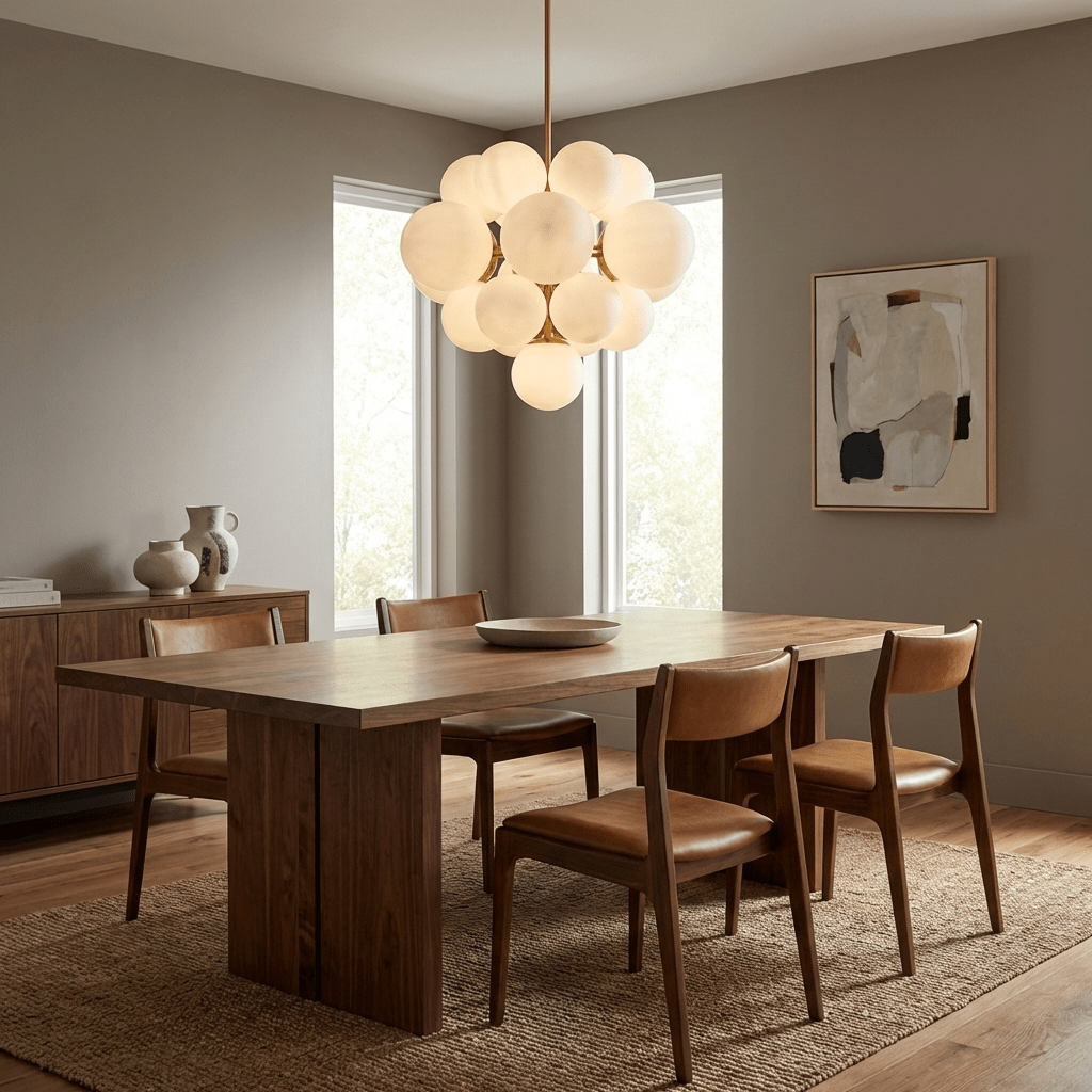 Aurelia Alabaster Cluster Chandelier - Elegant Design, Adjustable Heig