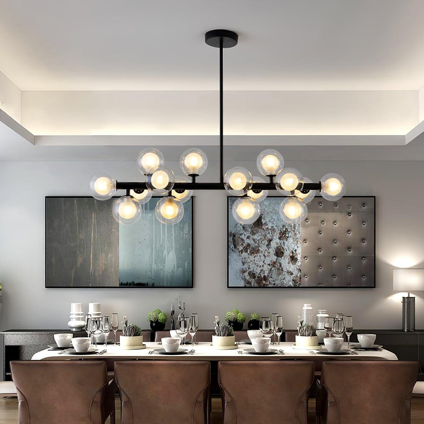 Aurelia Chandelier - Elegant Lighting Fixture with Adjustable Height &