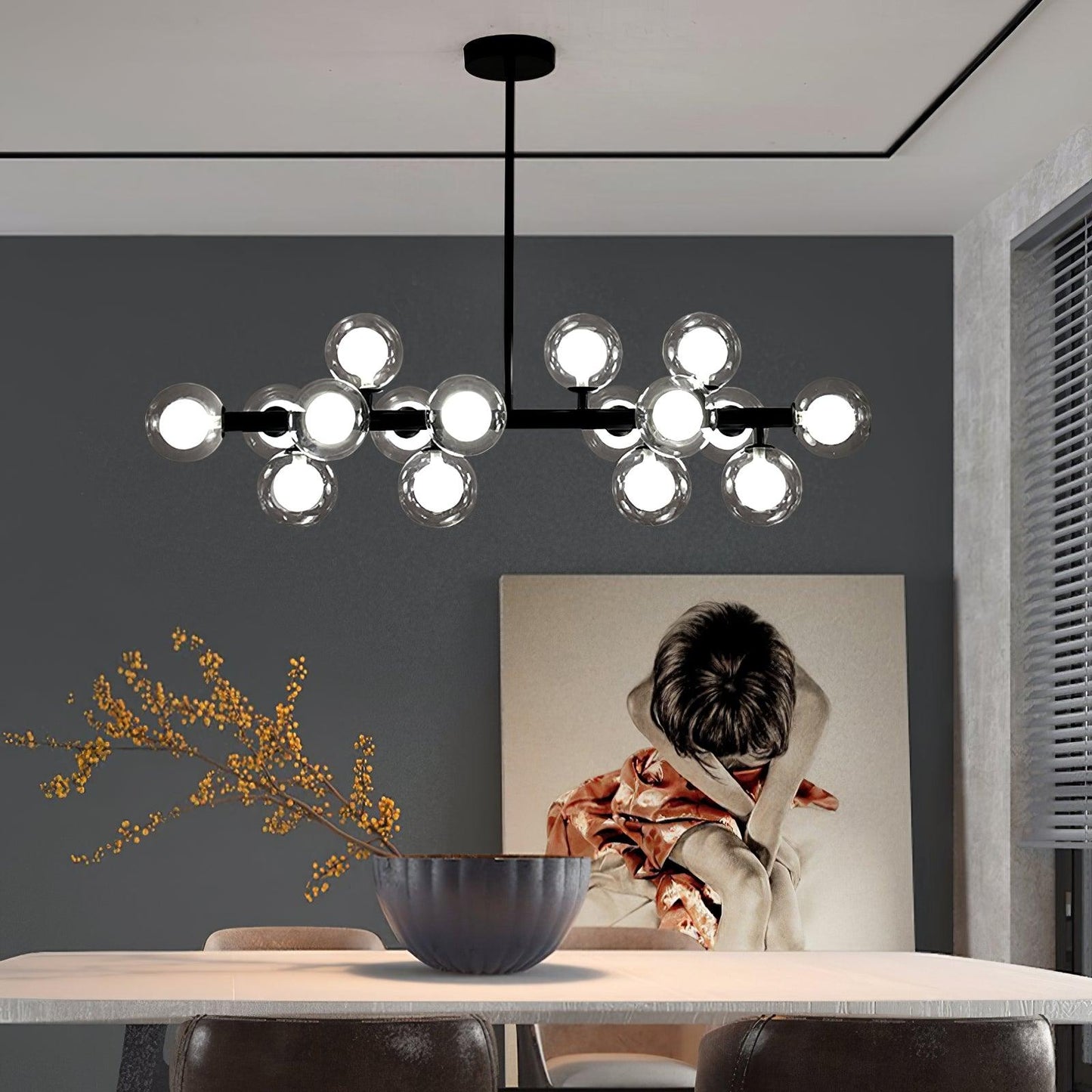 Aurelia Chandelier - Elegant Lighting Fixture with Adjustable Height &