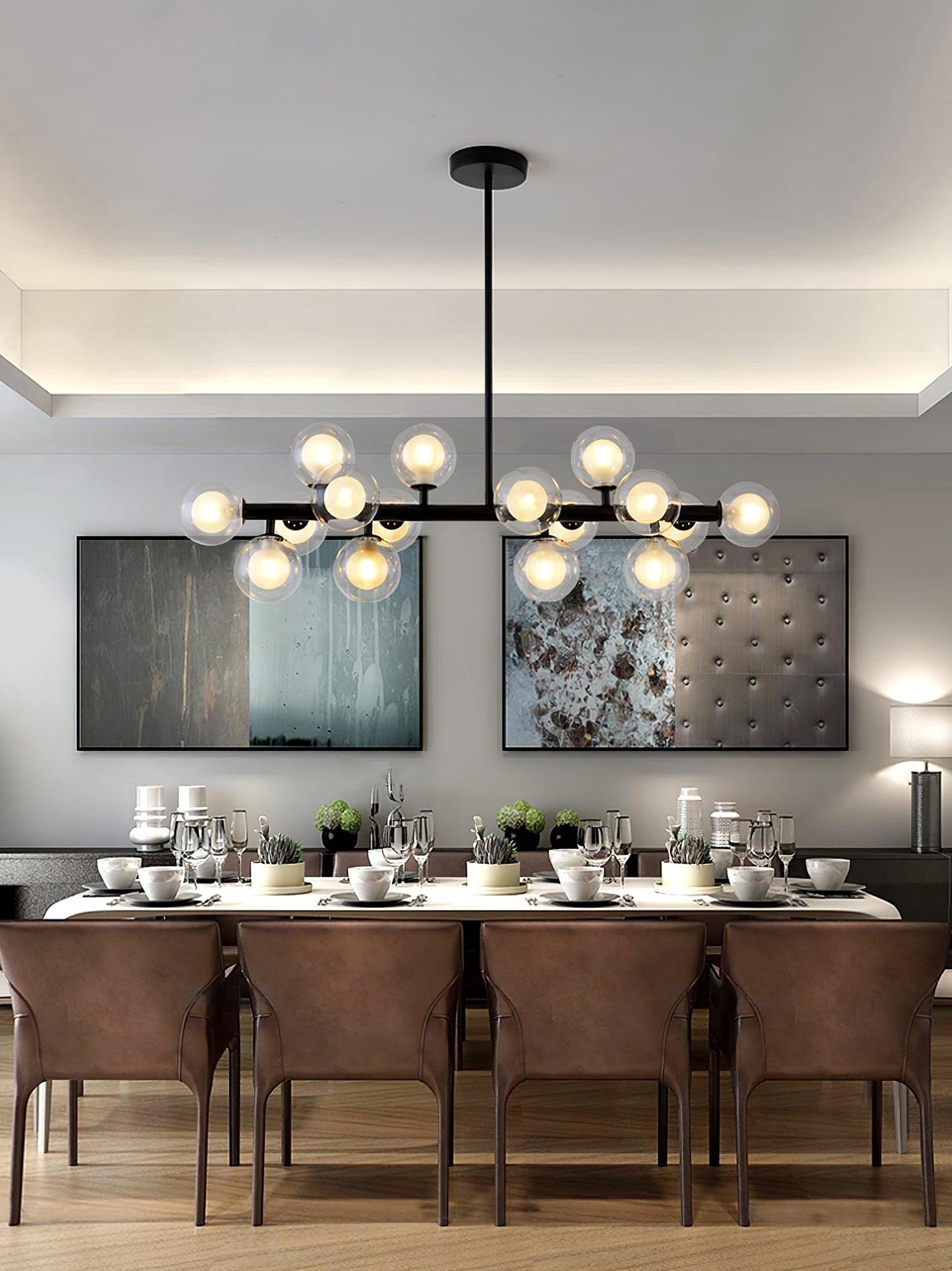 Aurelia Chandelier - Elegant Lighting Fixture with Adjustable Height &