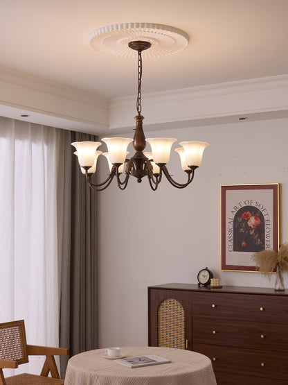 Aurelia Fleur Chandelier - Elegant Design with Adjustable Height & LED