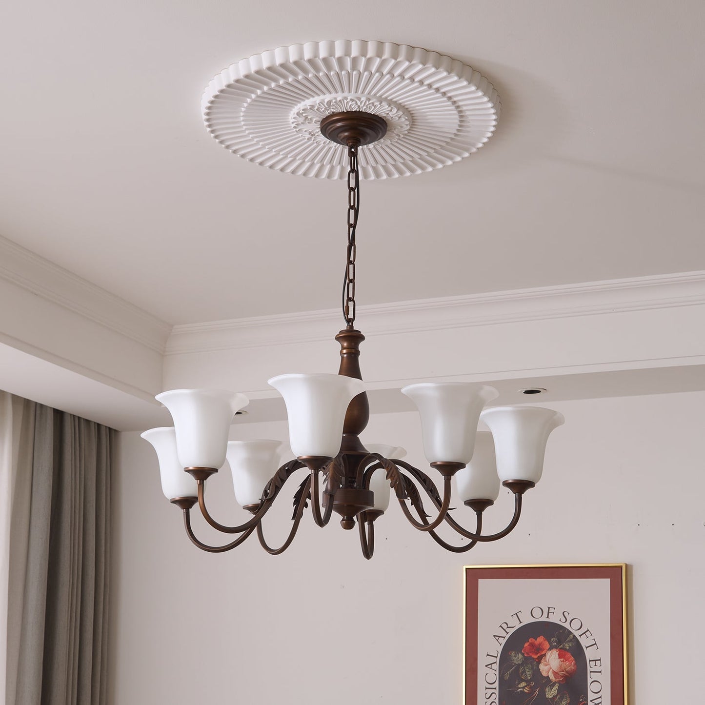Aurelia Fleur Chandelier - Elegant Design with Adjustable Height & LED