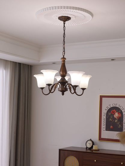 Aurelia Fleur Chandelier - Elegant Design with Adjustable Height & LED