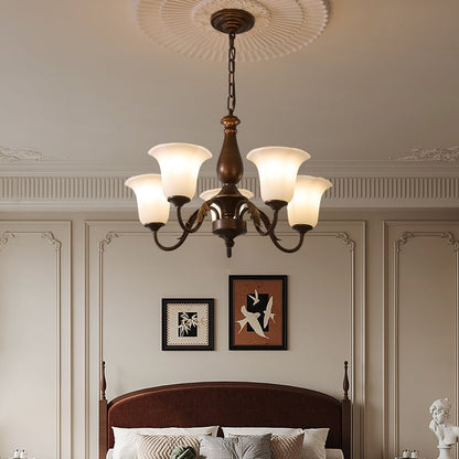 Aurelia Fleur Chandelier - Elegant Design with Adjustable Height & LED