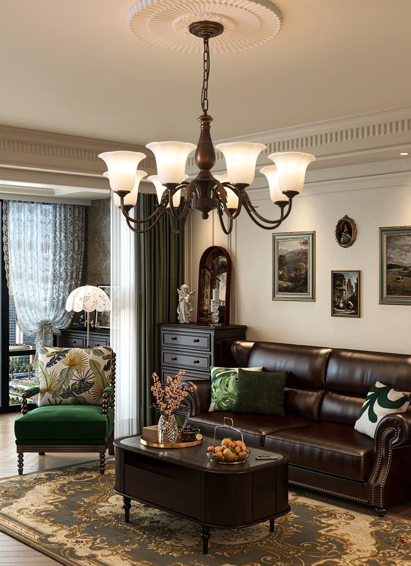 Aurelia Fleur Chandelier - Elegant Design with Adjustable Height & LED