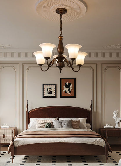 Aurelia Fleur Chandelier - Elegant Design with Adjustable Height & LED