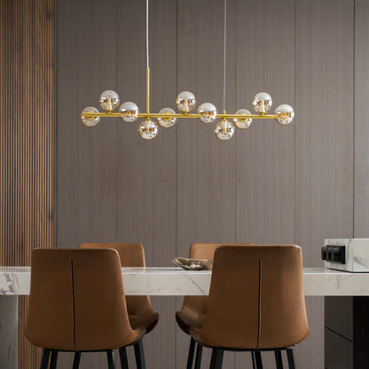 Aurelia Globe Chandelier - Modern Design with Adjustable Height & LED