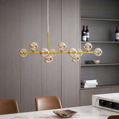Aurelia Globe Chandelier - Modern Design with Adjustable Height & LED