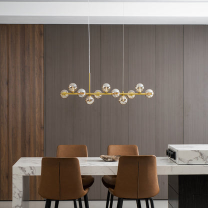 Aurelia Globe Chandelier - Modern Design with Adjustable Height & LED