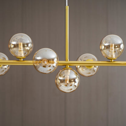 Aurelia Globe Chandelier - Modern Design with Adjustable Height & LED