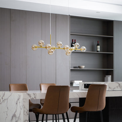 Aurelia Globe Chandelier - Modern Design with Adjustable Height & LED
