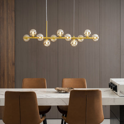 Aurelia Globe Chandelier - Modern Design with Adjustable Height & LED