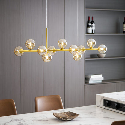 Aurelia Globe Chandelier - Modern Design with Adjustable Height & LED