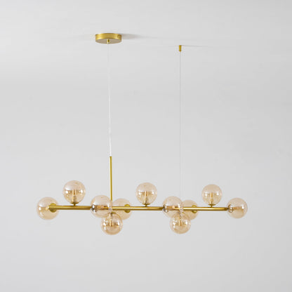 Aurelia Globe Chandelier - Modern Design with Adjustable Height & LED